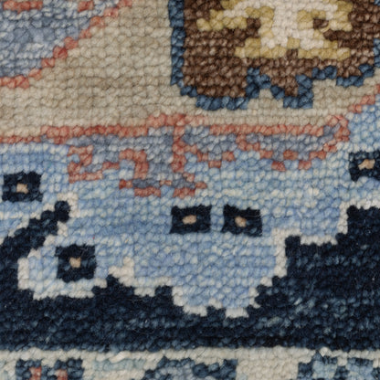 Majorca Oriental Blue/ Multi Floral Loop Pile Rug