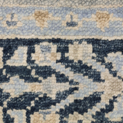 Majorca Botanical Grey/ Blue Floral Loop Pile Rug