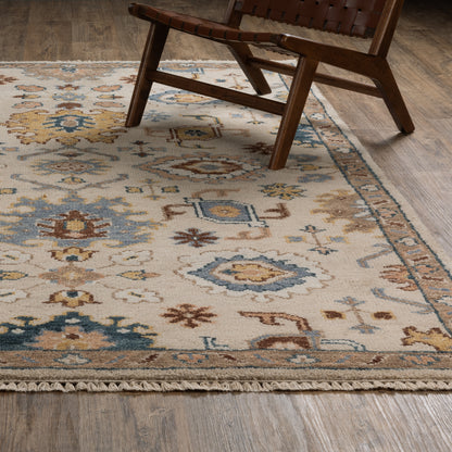 Majorca Oriental Ivory/ Multi Floral Loop Pile Rug