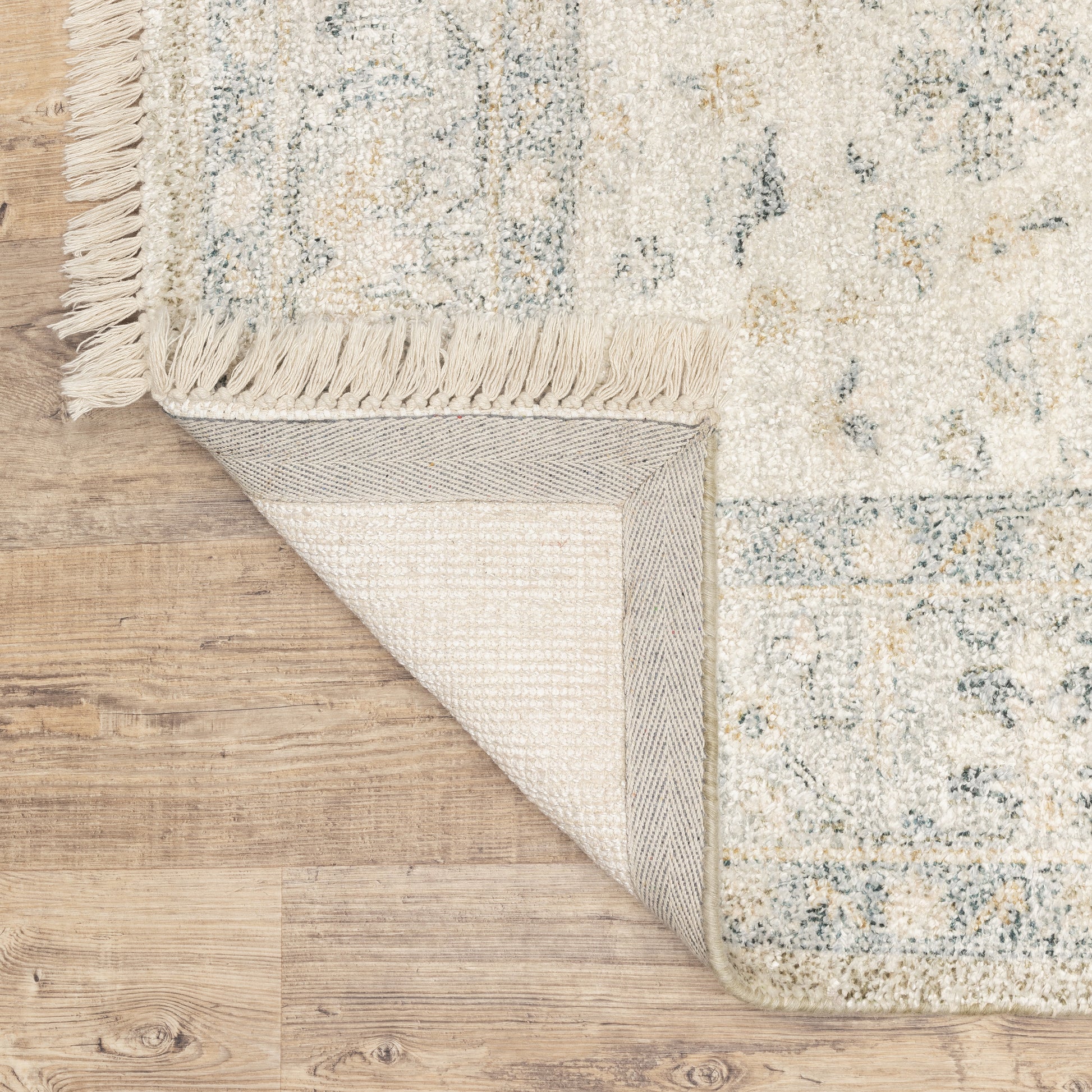 Malabar Distressed Beige/ Charcoal Oriental Cut Pile Rug
