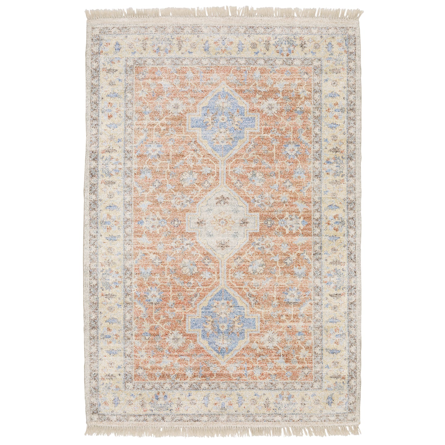 Malabar 45305 Orange Distressed Rug