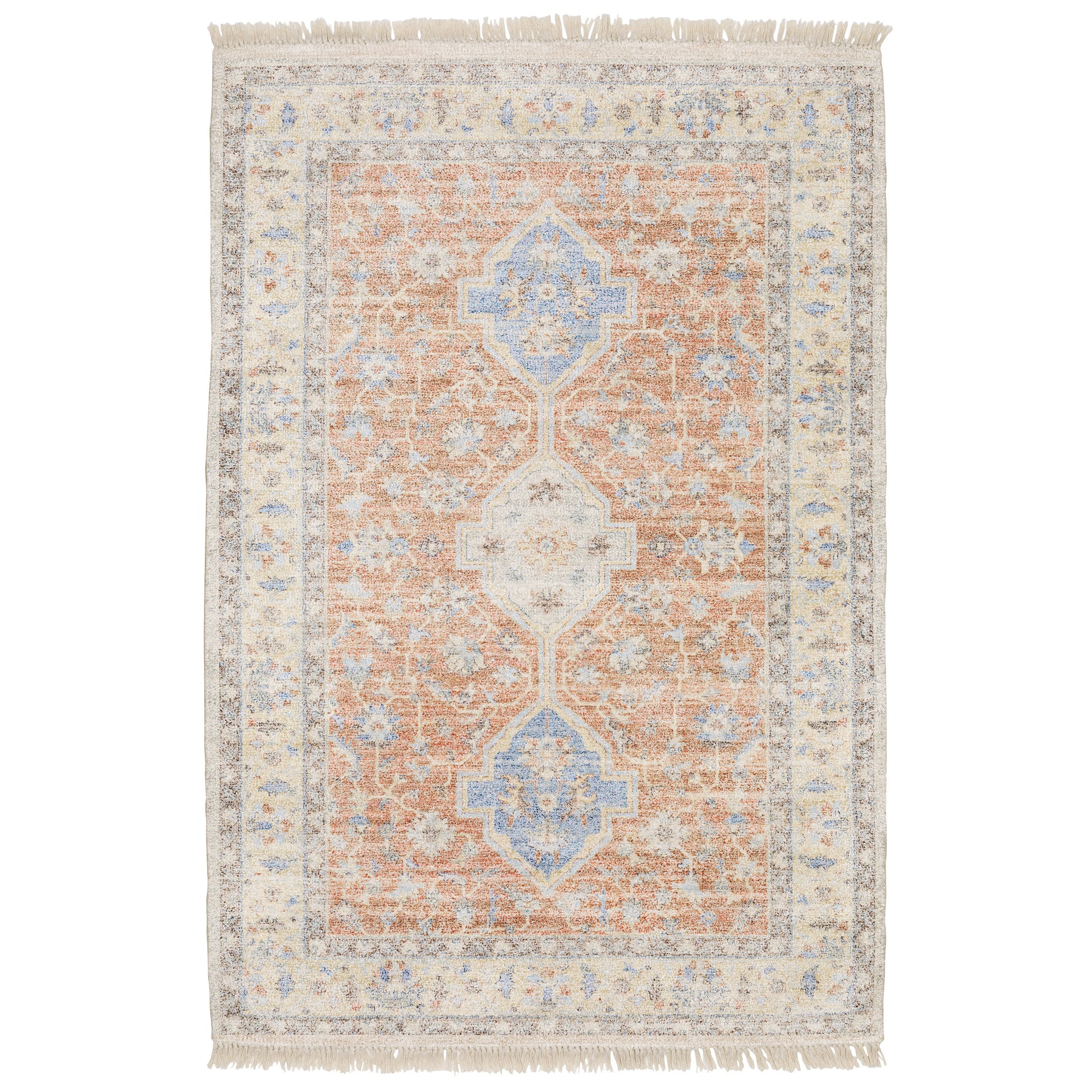 Malabar 45305 Orange Distressed Rug