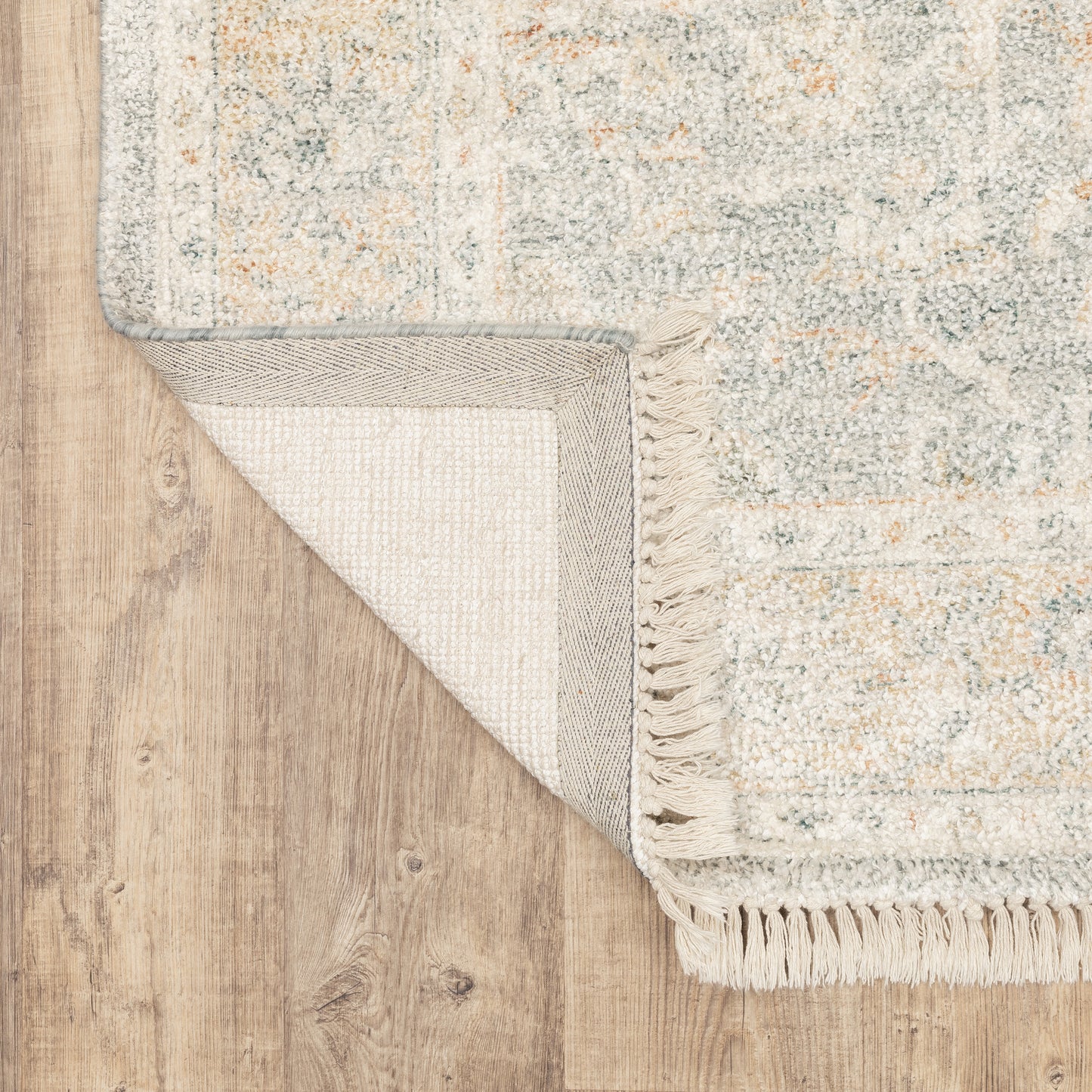 Malabar Medallion Grey/ Beige Distressed Cut Pile Rug
