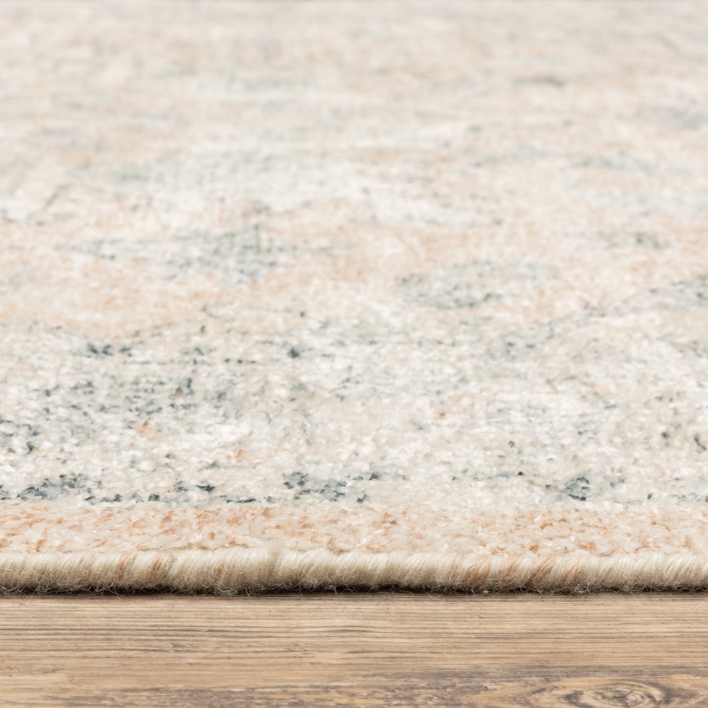 Malabar Medallion Beige/ Grey Distressed Cut Pile Rug