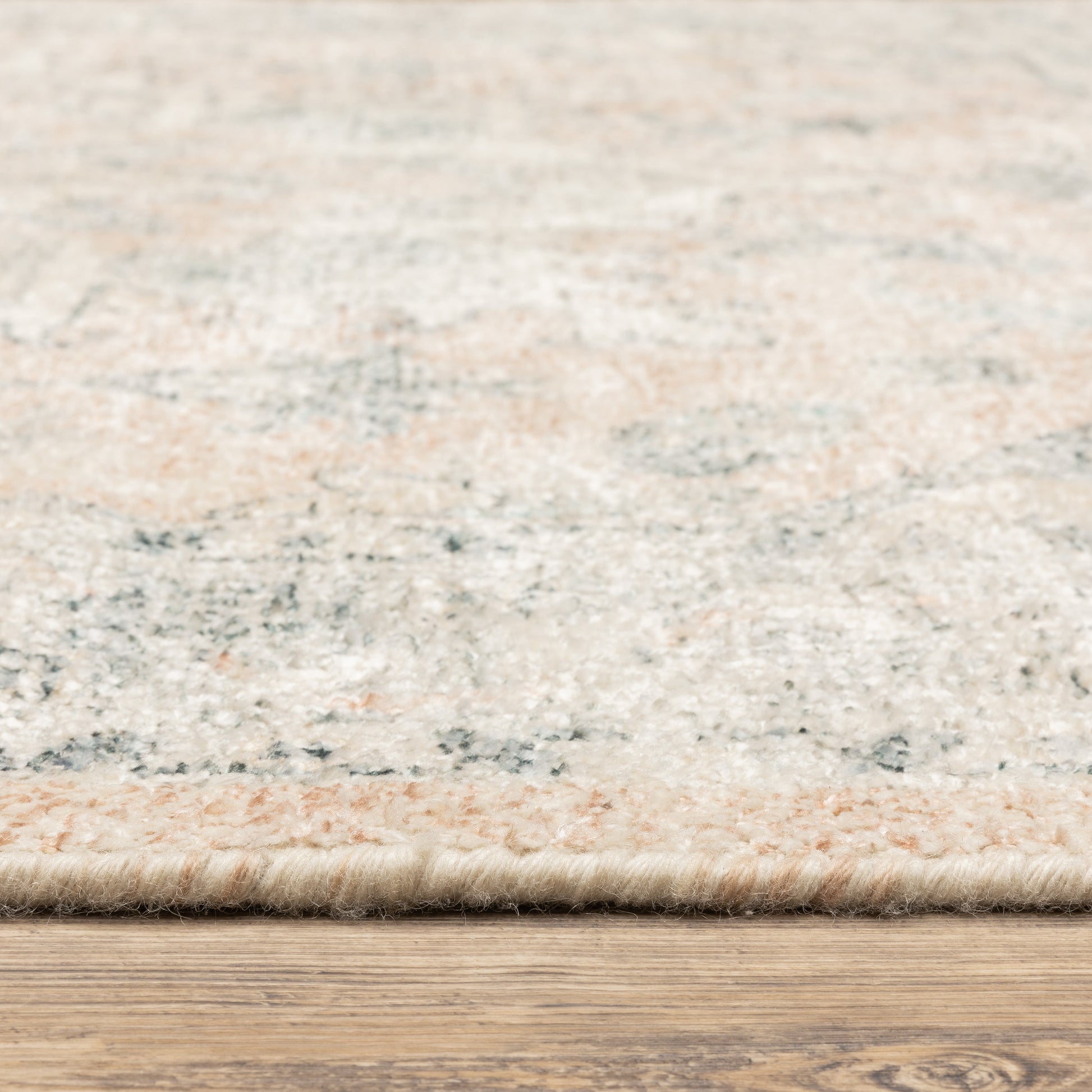 Malabar Medallion Beige/ Grey Distressed Cut Pile Rug