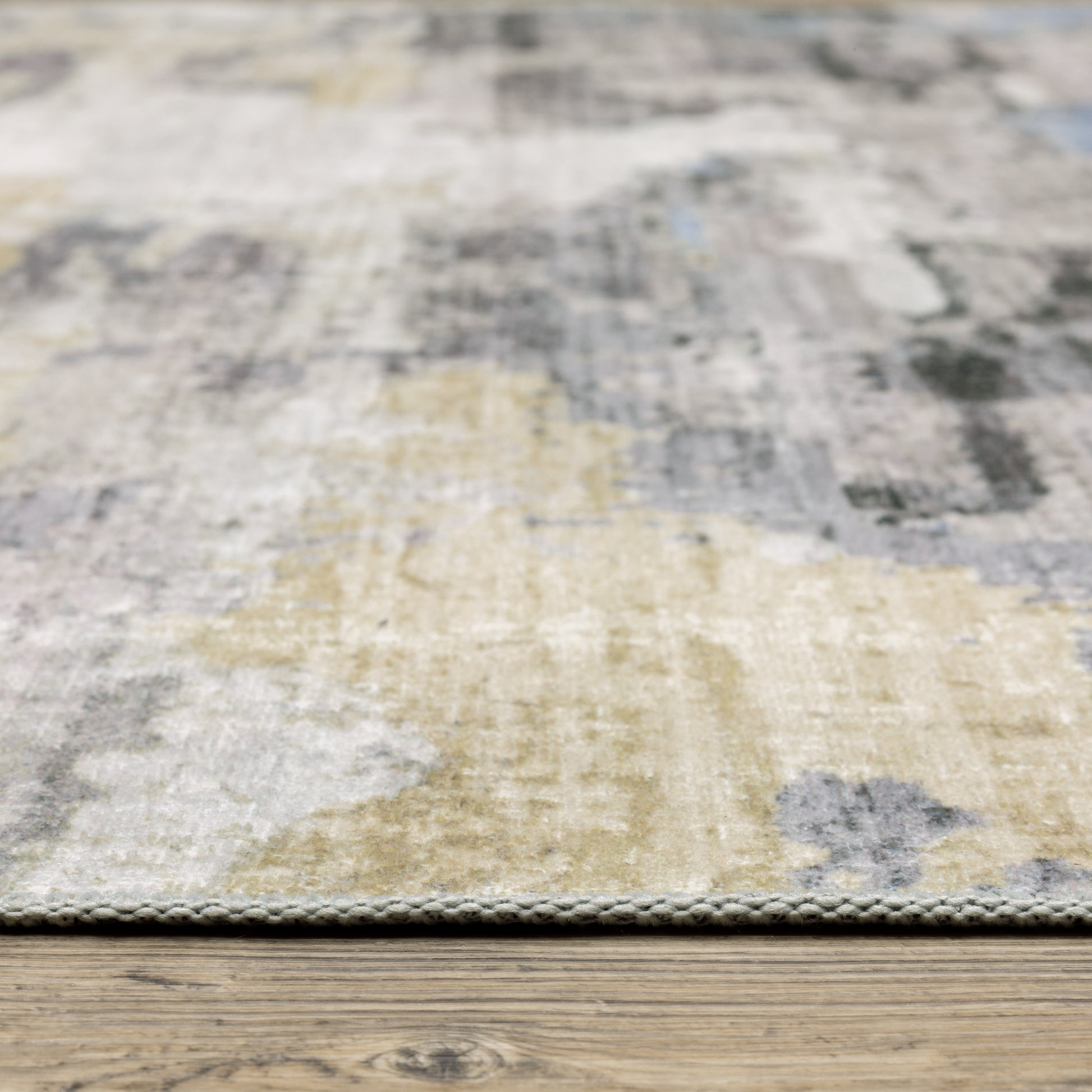 Malibu Distressed Ivory/ Grey Abstract Flat Weave Rug