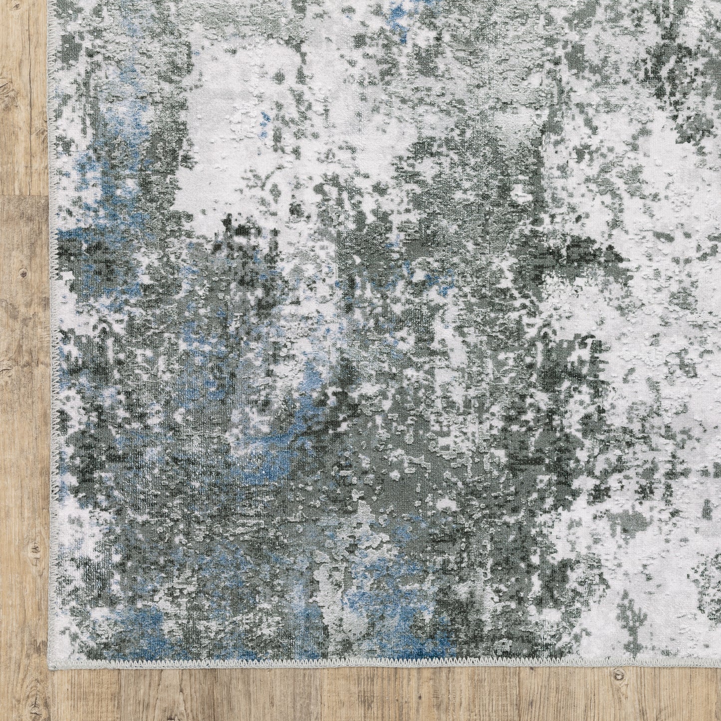 Malibu Distressed Ivory/ Grey Abstract Flat Weave Rug