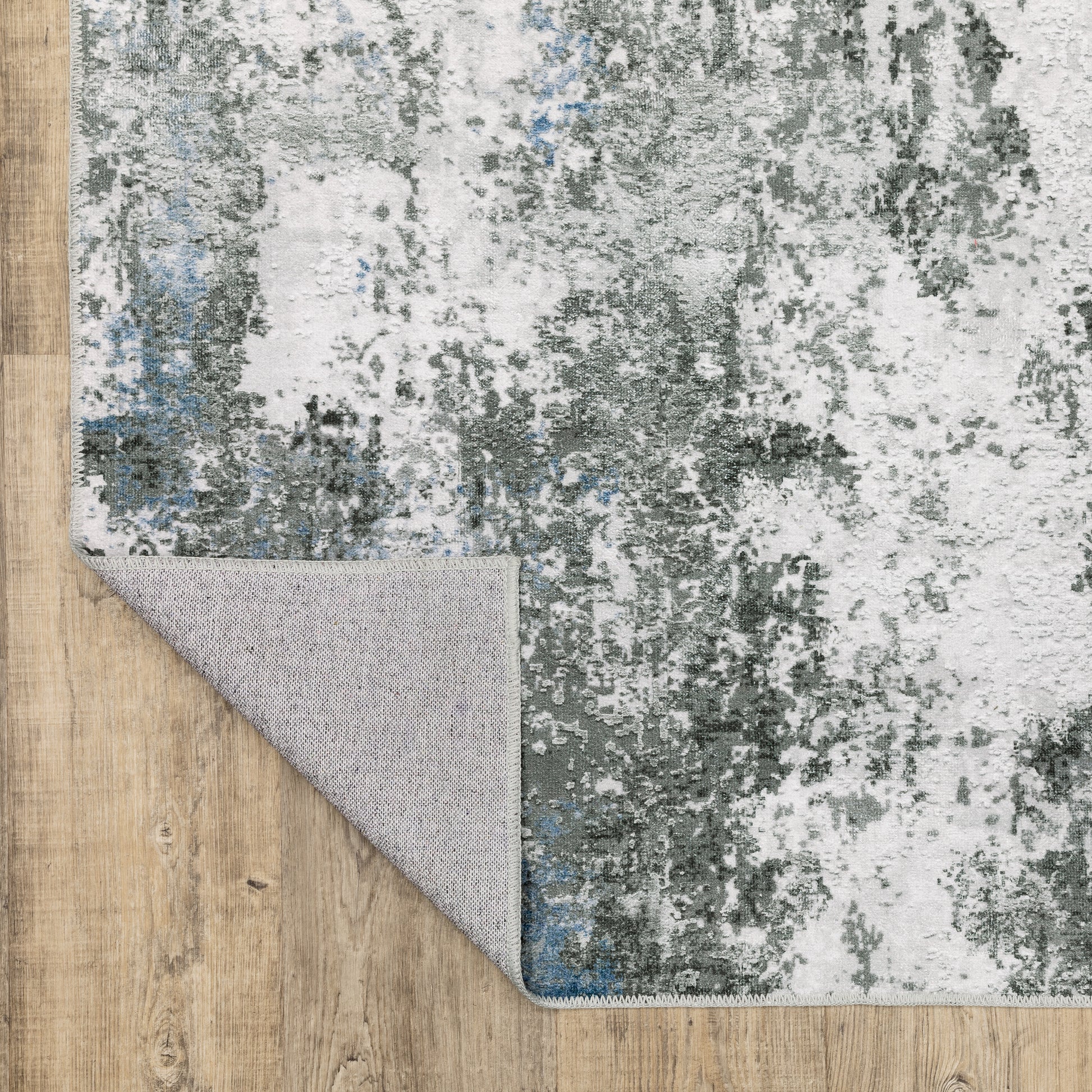 Malibu Distressed Ivory/ Grey Abstract Flat Weave Rug