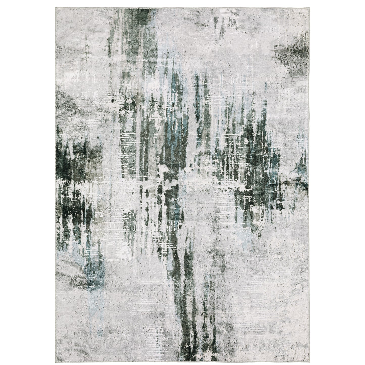 Malibu MAL03 Grey Distressed Rug