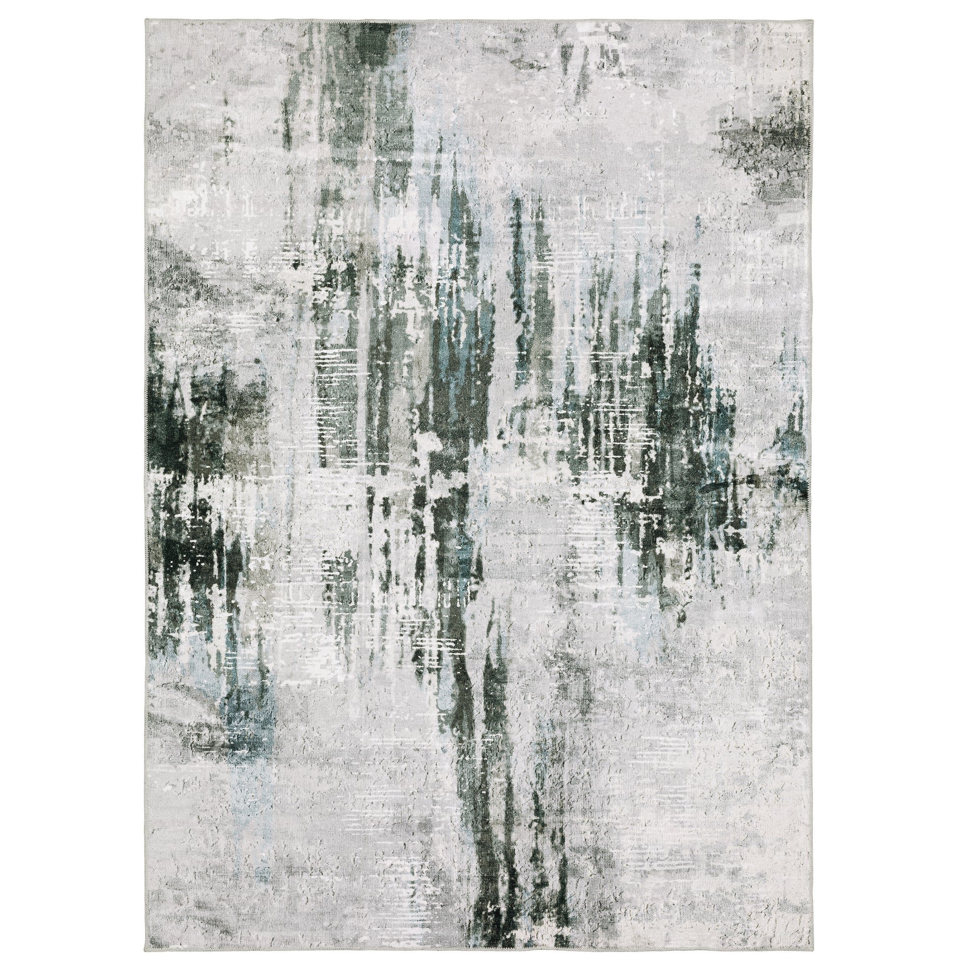 Malibu MAL03 Grey Distressed Rug