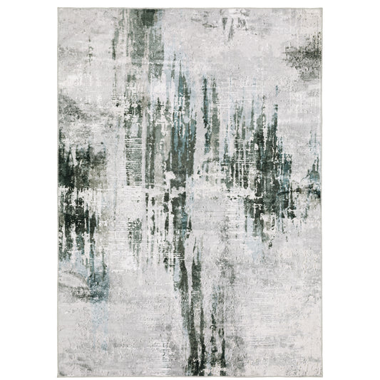 Malibu MAL03 Grey Distressed Rug