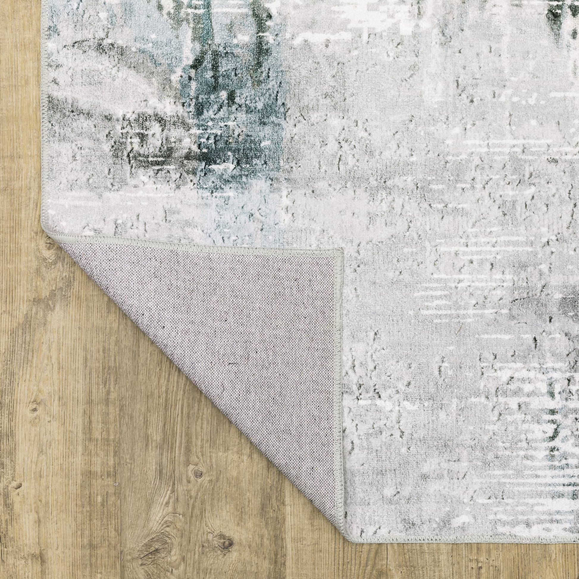 Malibu Distressed Grey/ Multi Abstract Flat Weave Rug