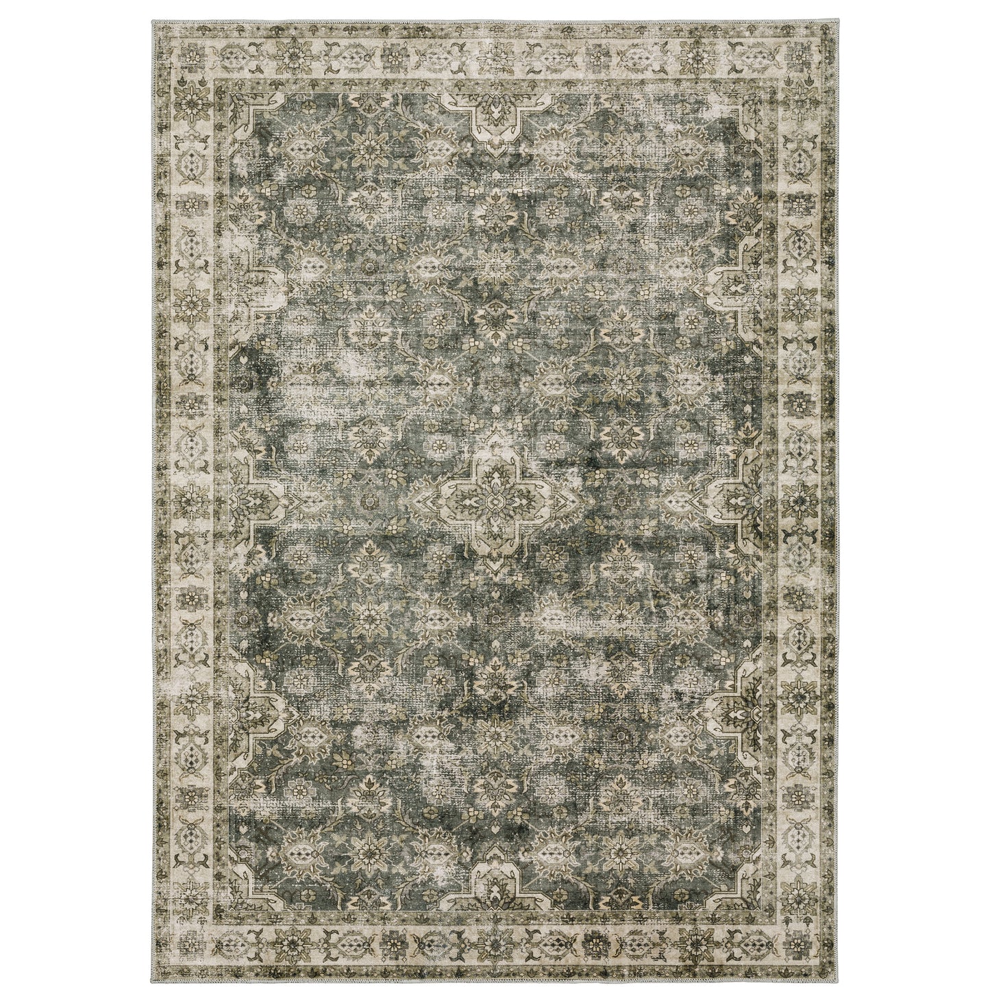 Malibu MAL04 Blue Distressed Rug