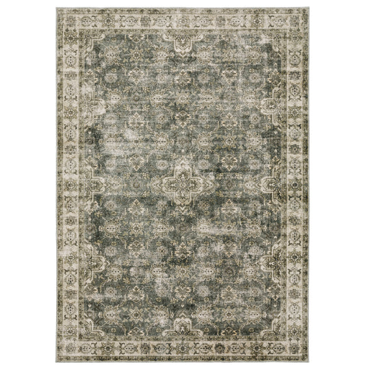 Malibu MAL04 Blue Distressed Rug