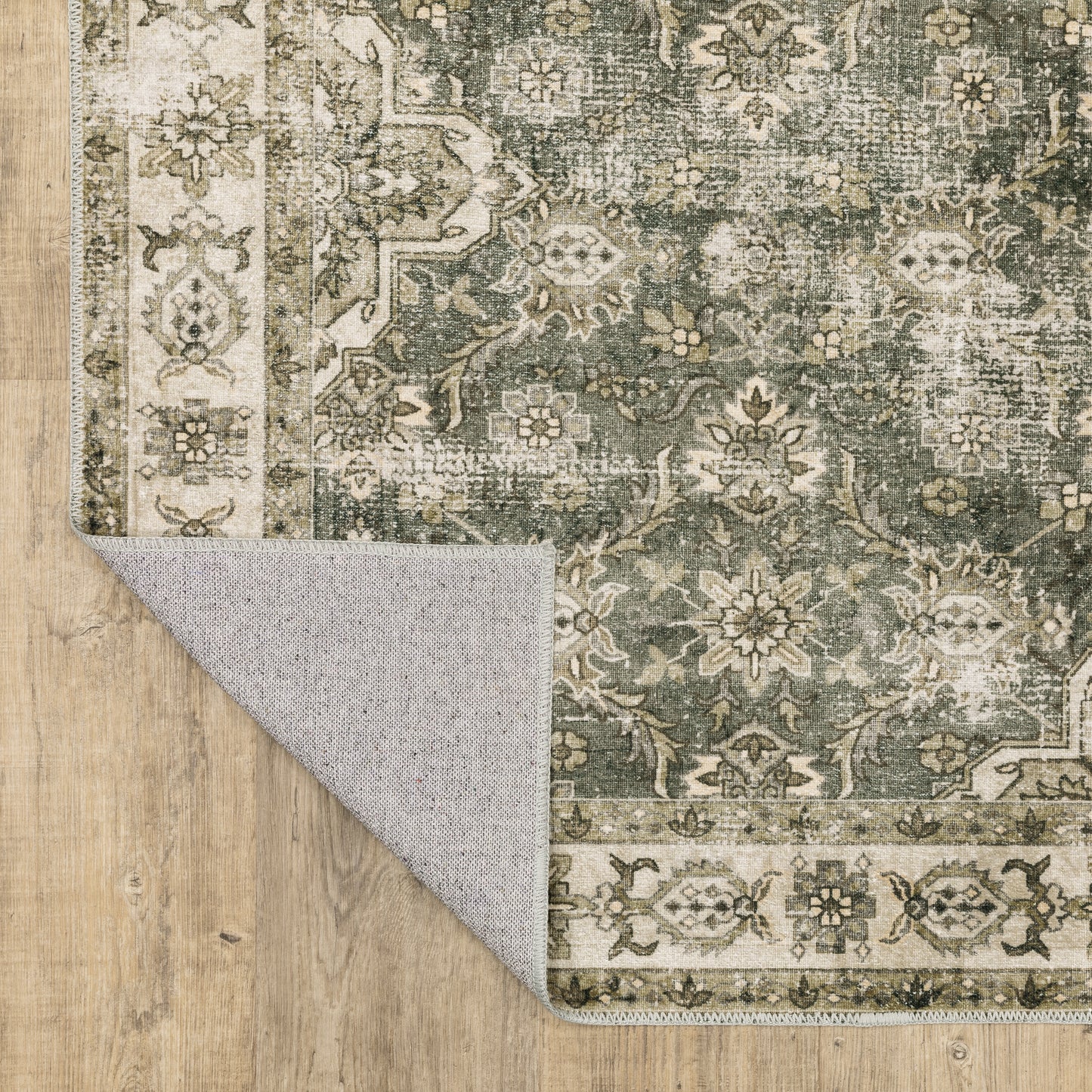 Malibu Distressed Blue/ Beige Oriental Flat Weave Rug