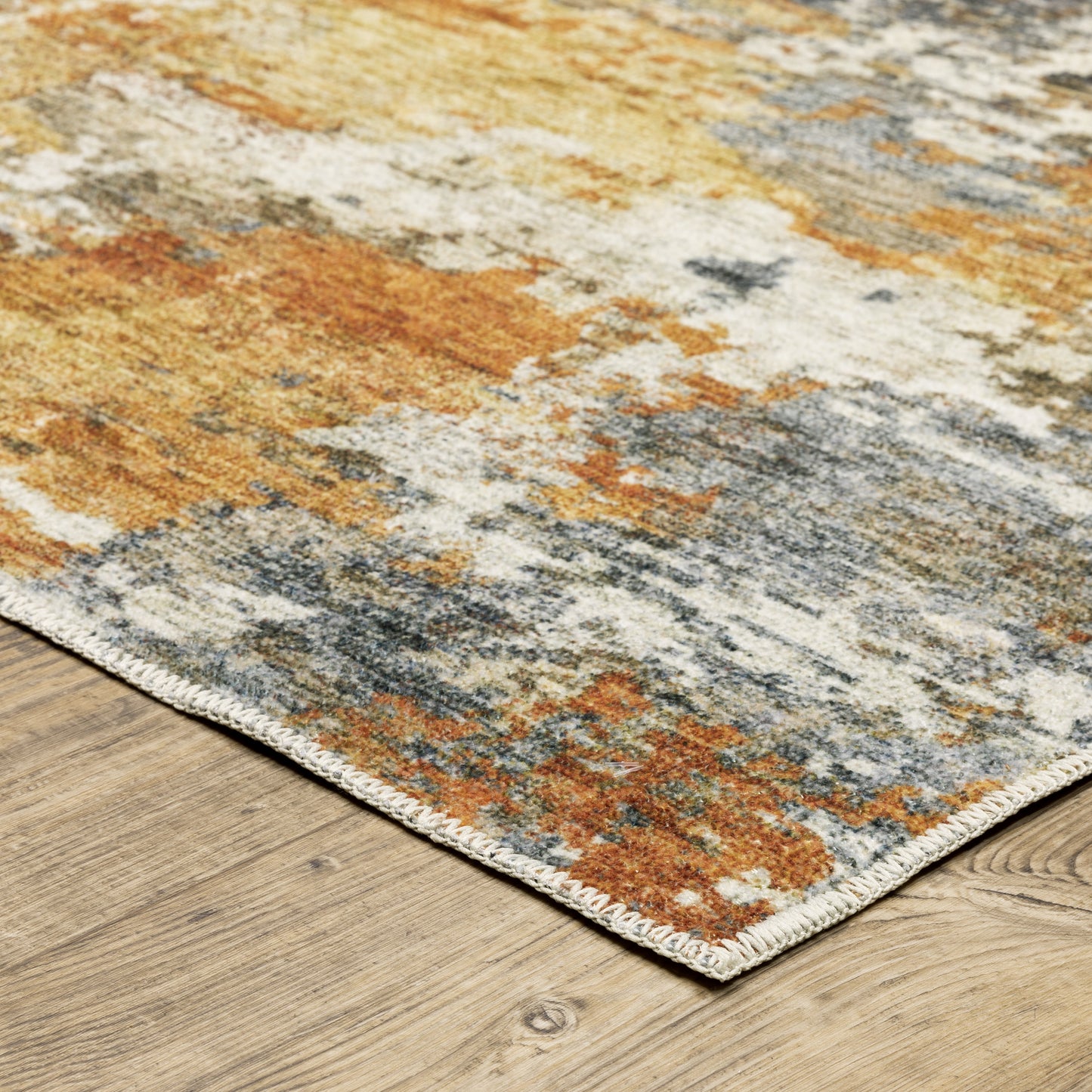 Malibu MAL05 Blue Distressed Rug