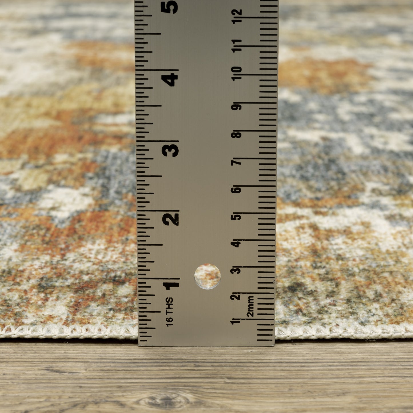 Malibu Distressed Blue/ Gold Abstract Flat Weave Rug