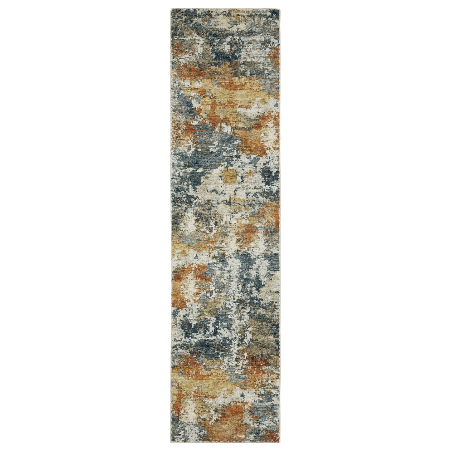 Malibu MAL05 Blue Distressed Rug