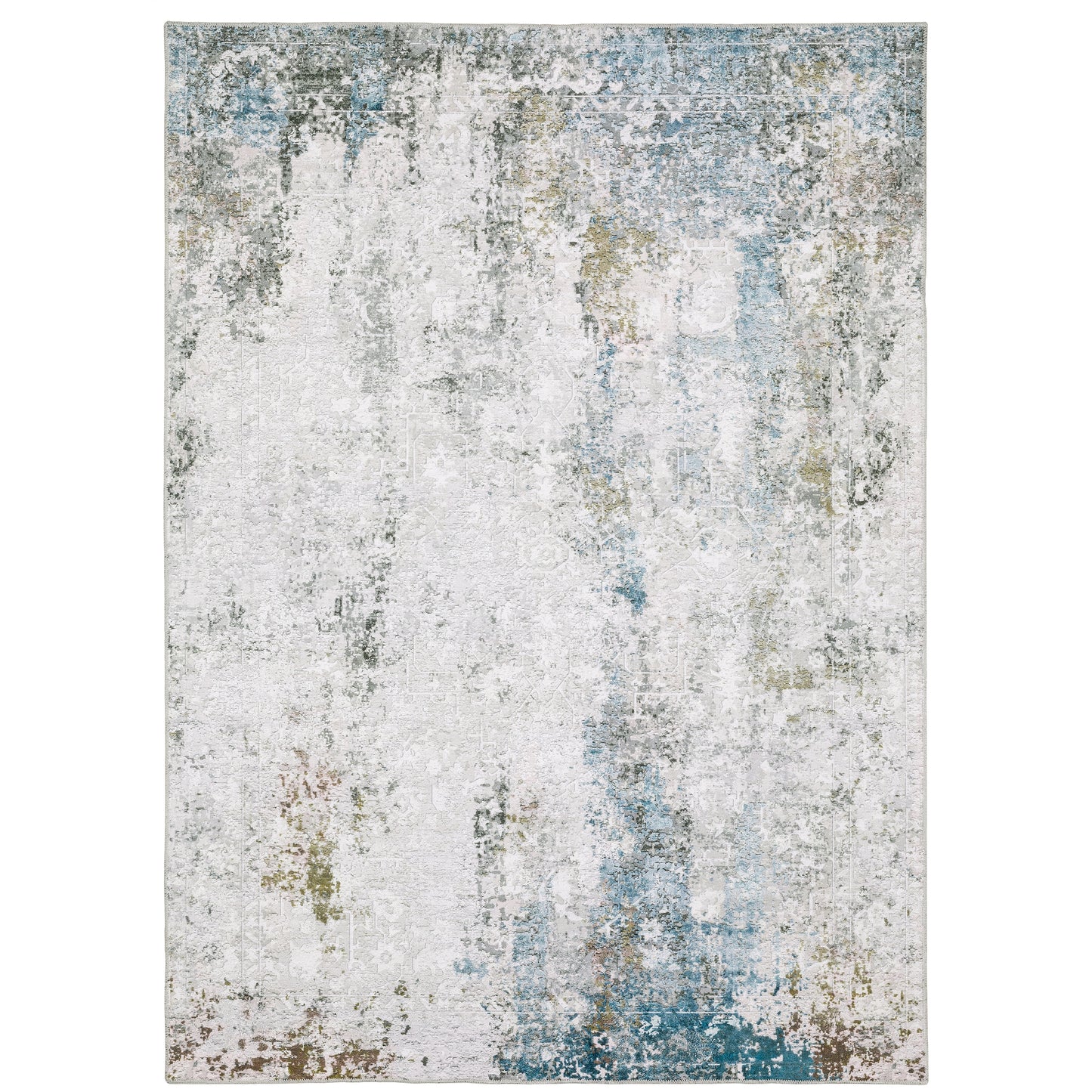 Malibu MAL06 Ivory Distressed Rug