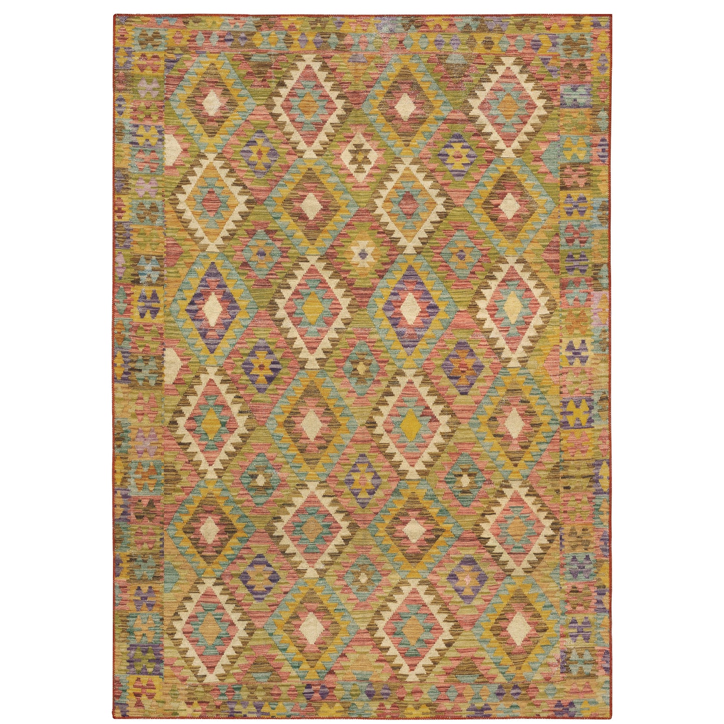 Malibu MAL07 Gold Distressed Rug