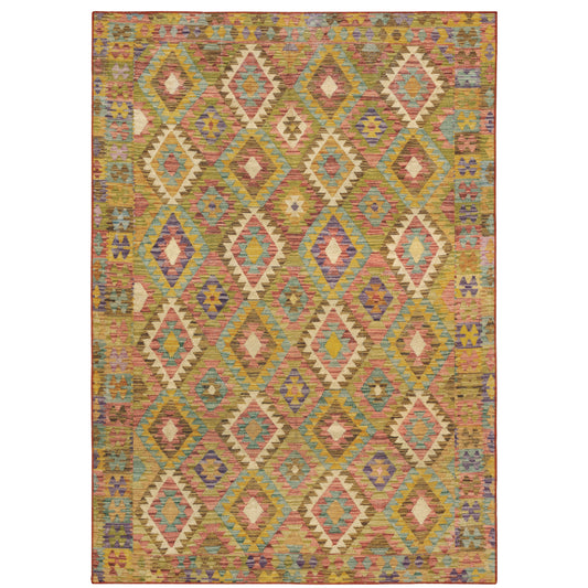 Malibu MAL07 Gold Distressed Rug
