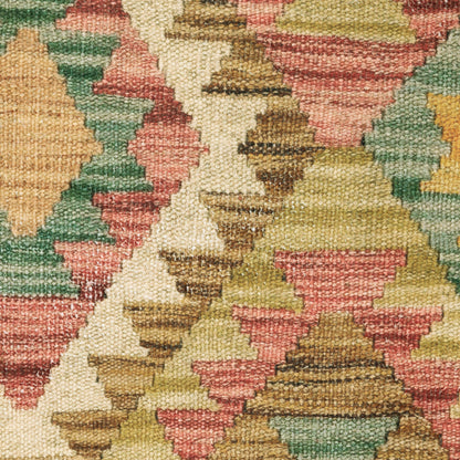 Malibu Distressed Gold/ Multi Southwest/Lodge Flat Weave Rug