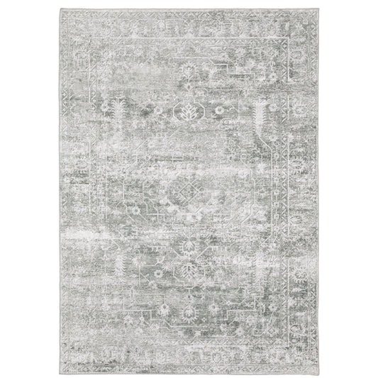Malibu MAL08 Grey Distressed Rug