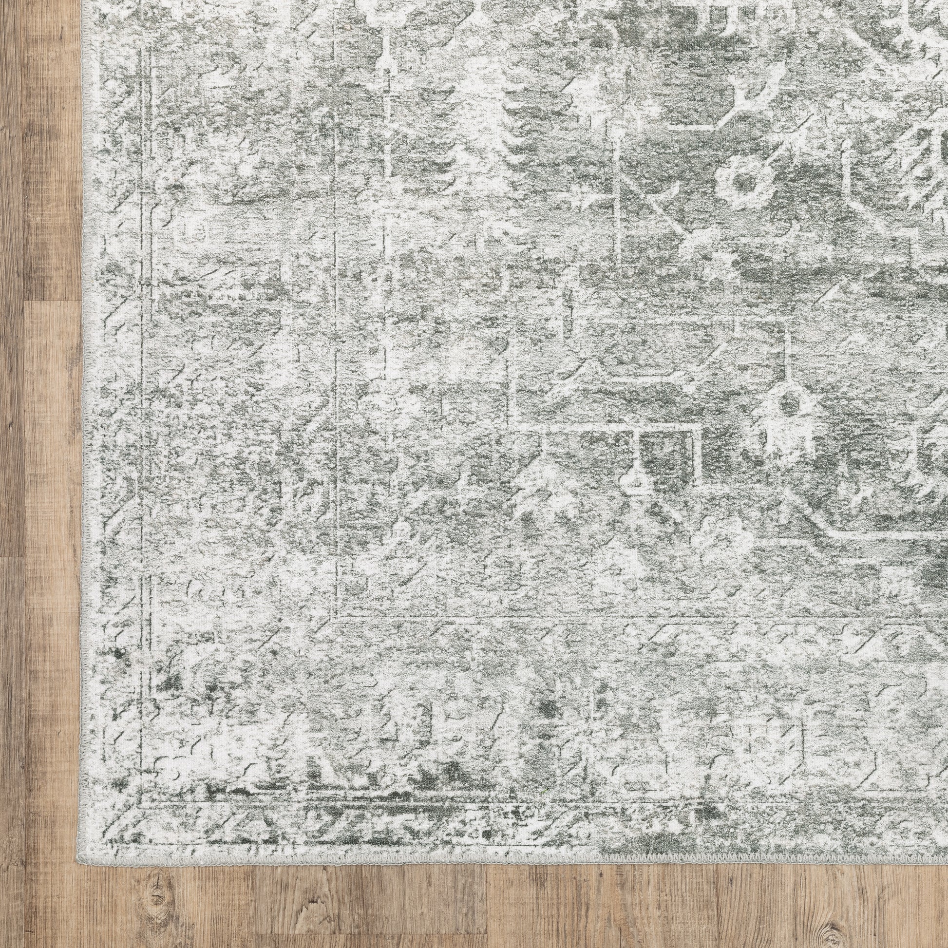 Malibu Distressed Grey/ Ivory Oriental Flat Weave Rug