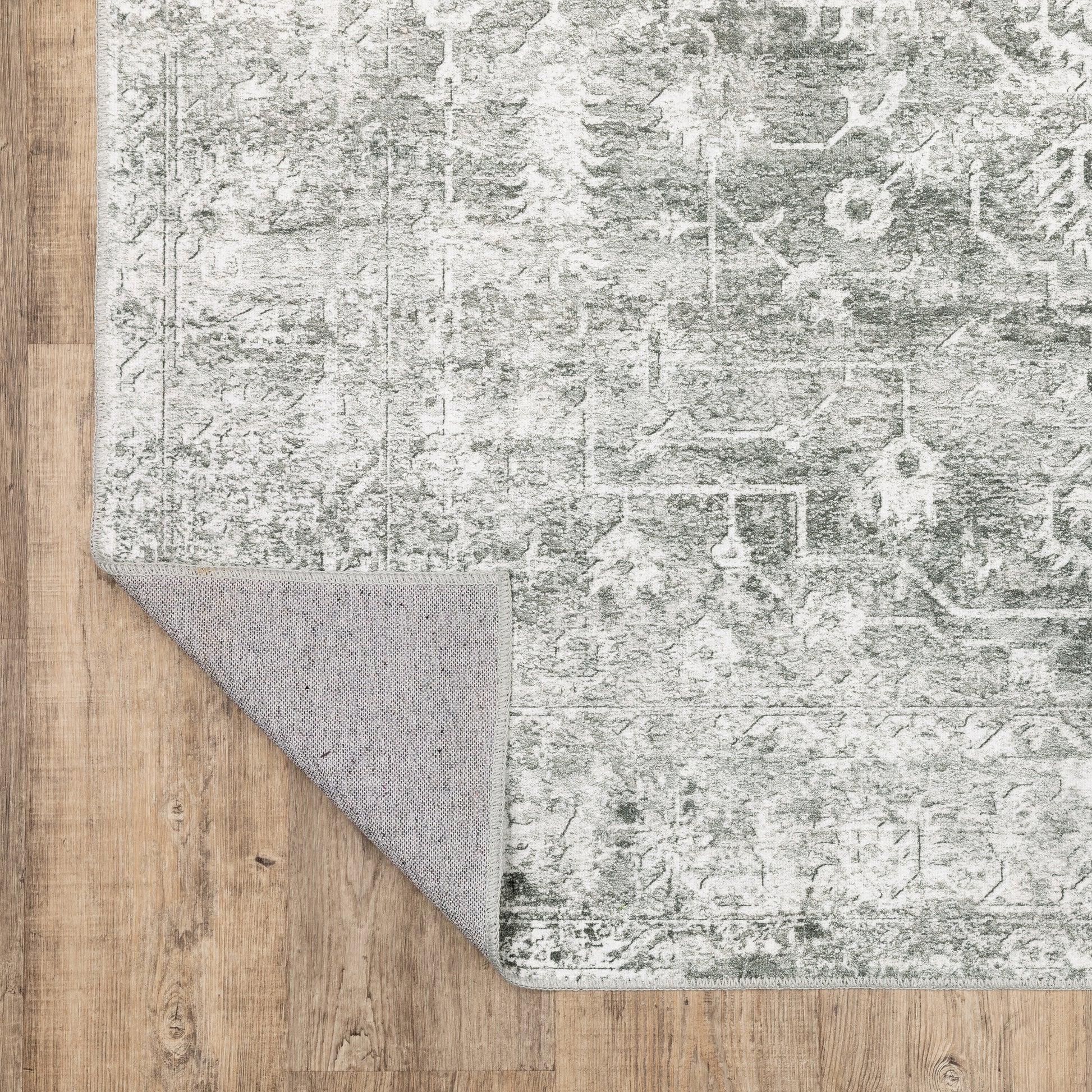 Malibu Distressed Grey/ Ivory Oriental Flat Weave Rug