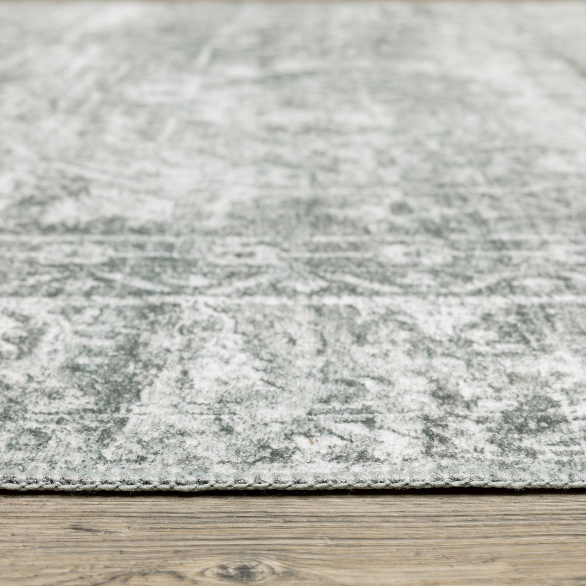Malibu Distressed Grey/ Ivory Oriental Flat Weave Rug