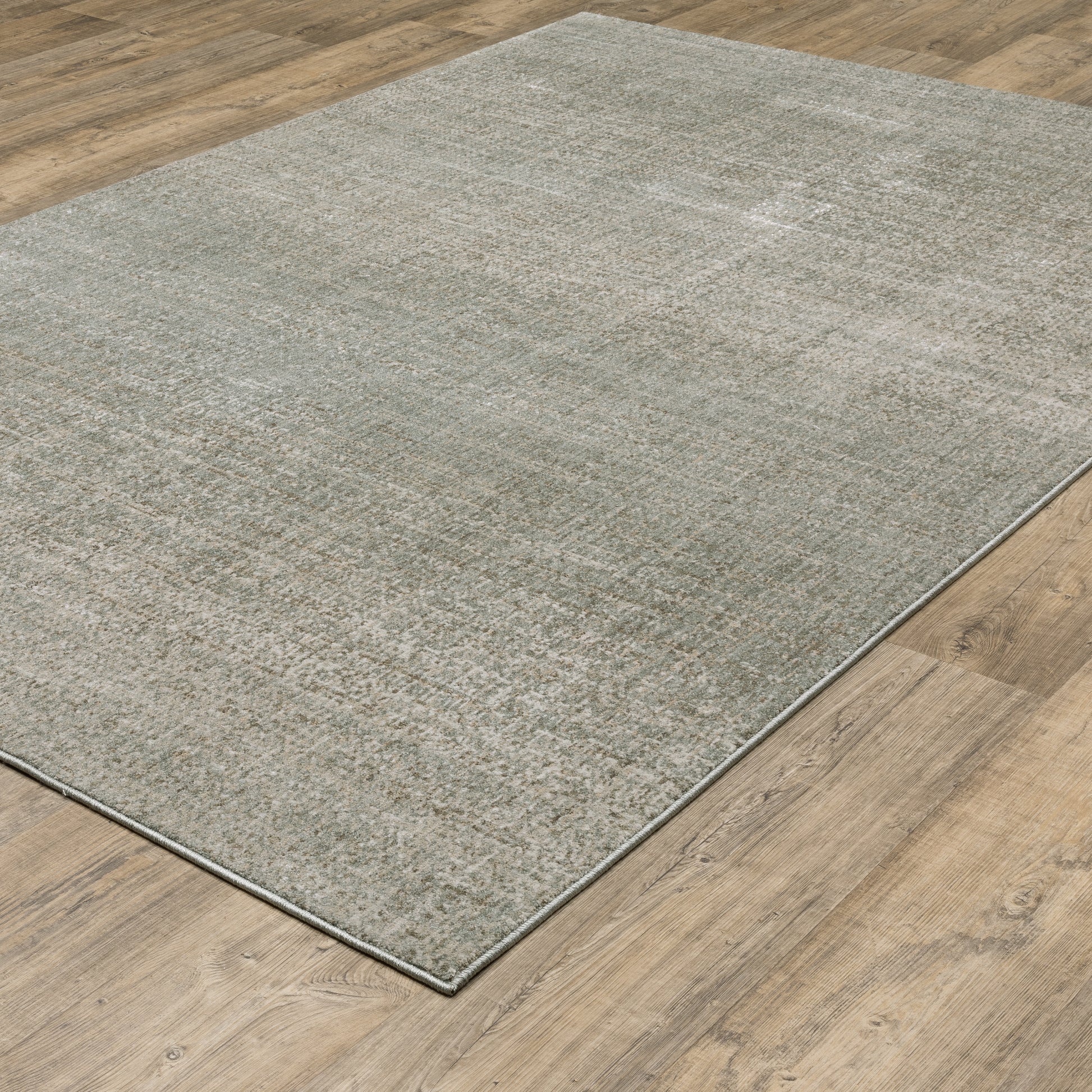 Mallory Distressed Grey/ Blue Abstract Cut Pile Rug