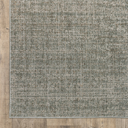 Mallory Distressed Grey/ Blue Abstract Cut Pile Rug