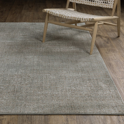 Mallory Distressed Grey/ Blue Abstract Cut Pile Rug