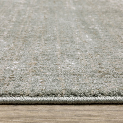 Mallory Distressed Grey/ Blue Abstract Cut Pile Rug