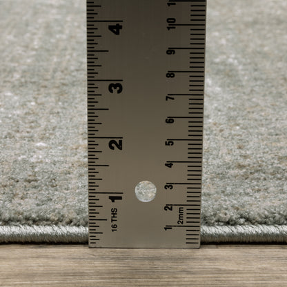 Mallory Distressed Grey/ Blue Abstract Cut Pile Rug