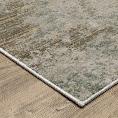 Mallory Distressed Beige/ Yellow Abstract Cut Pile Rug