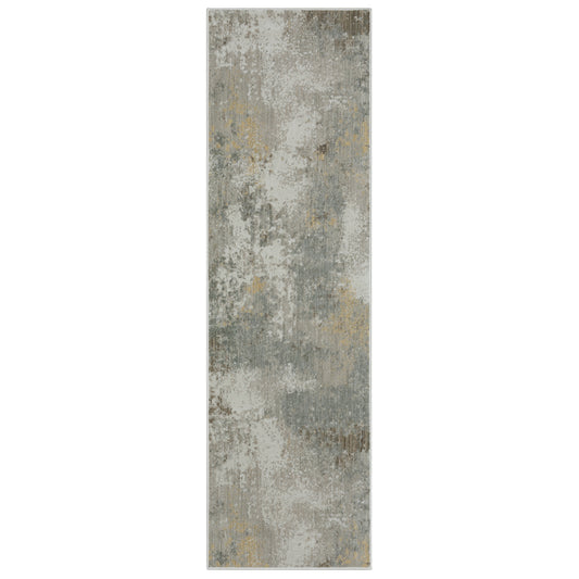 Mallory Mal02 Beige/ Yellow Distressed Abstract Rug