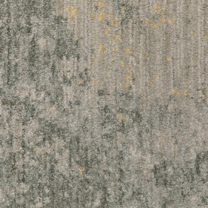 Mallory Distressed Beige/ Yellow Abstract Cut Pile Rug