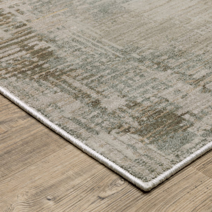 Mallory Distressed Beige/ Blue Abstract Cut Pile Rug