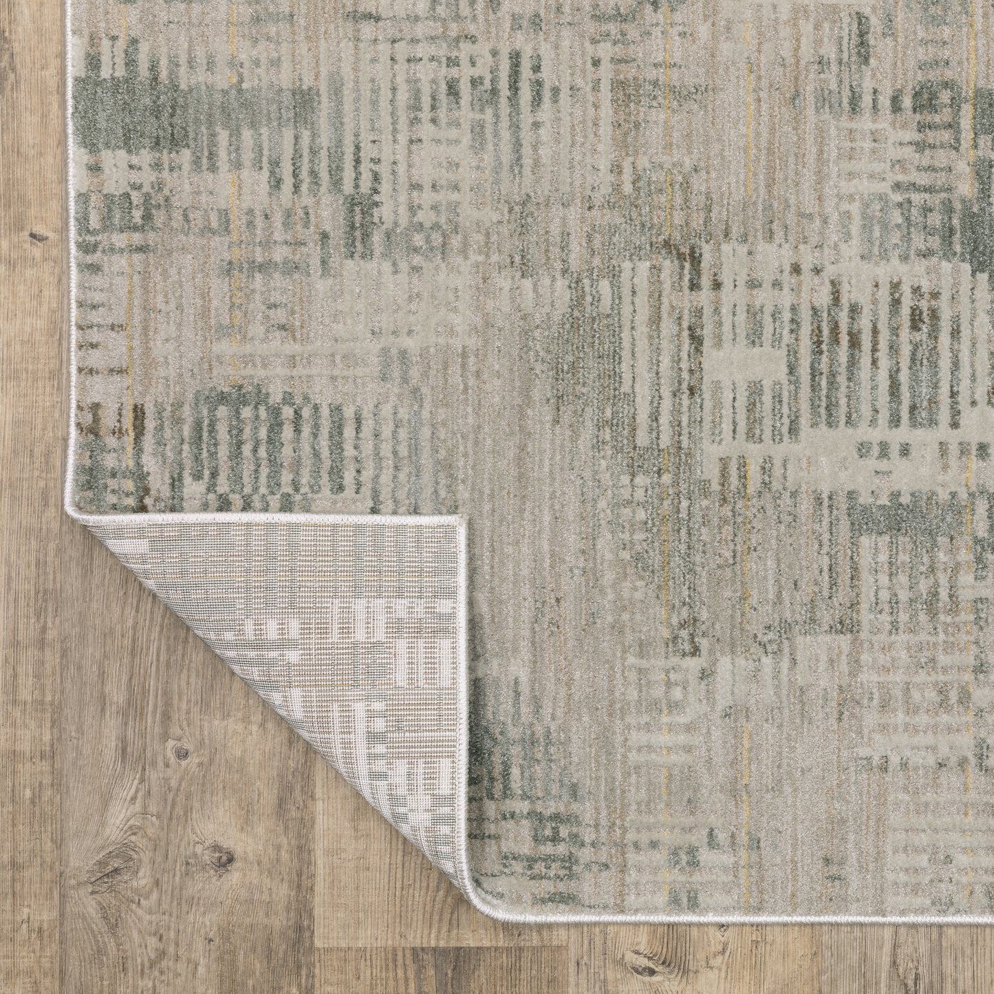 Mallory Distressed Beige/ Blue Abstract Cut Pile Rug