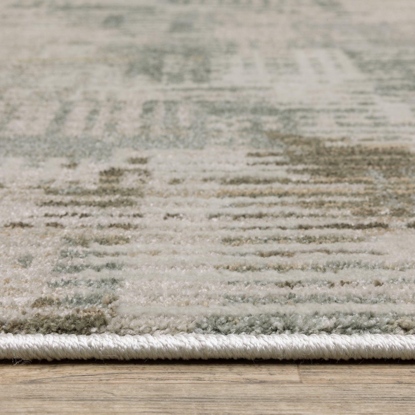 Mallory Distressed Beige/ Blue Abstract Cut Pile Rug