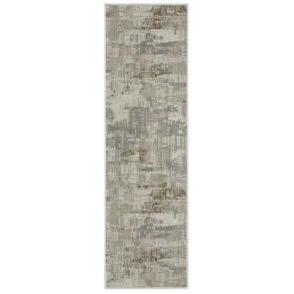 Mallory Mal03 Beige/ Blue Distressed Abstract Rug