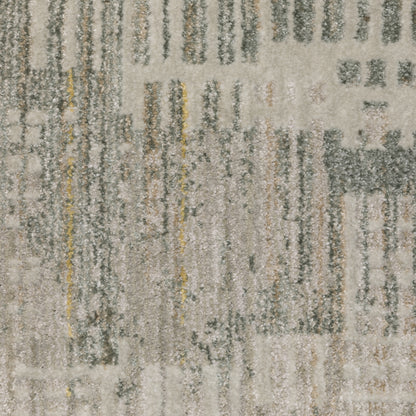 Mallory Distressed Beige/ Blue Abstract Cut Pile Rug