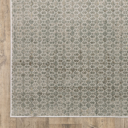 Mallory Distressed Grey/ Blue Abstract Cut Pile Rug