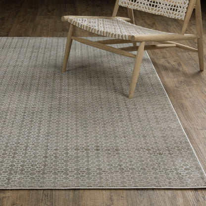 Mallory Distressed Grey/ Blue Abstract Cut Pile Rug