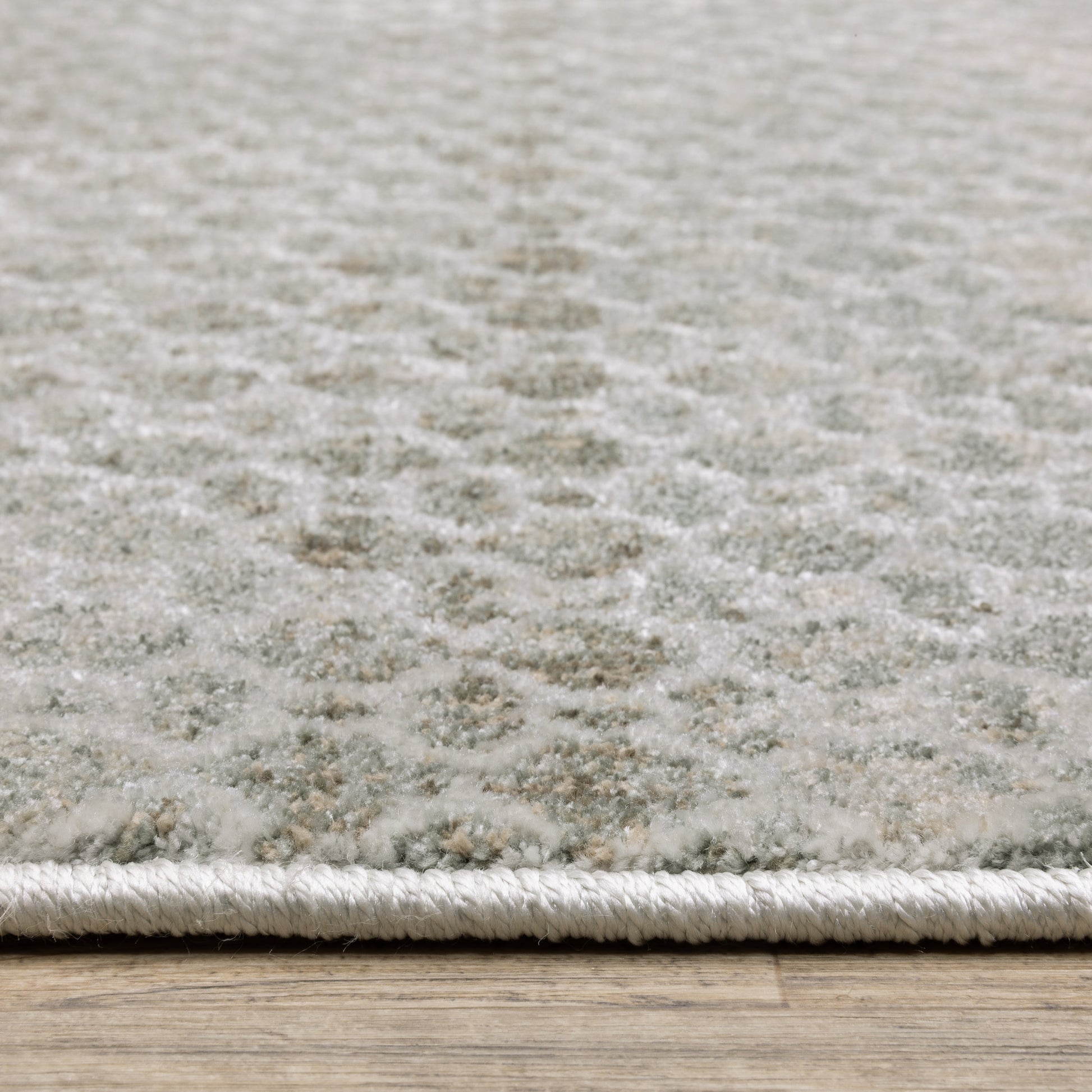 Mallory Distressed Grey/ Blue Abstract Cut Pile Rug