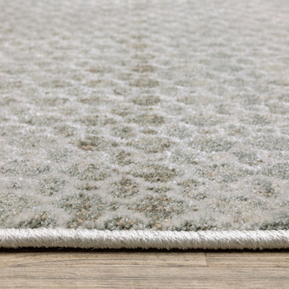 Mallory Distressed Grey/ Blue Abstract Cut Pile Rug