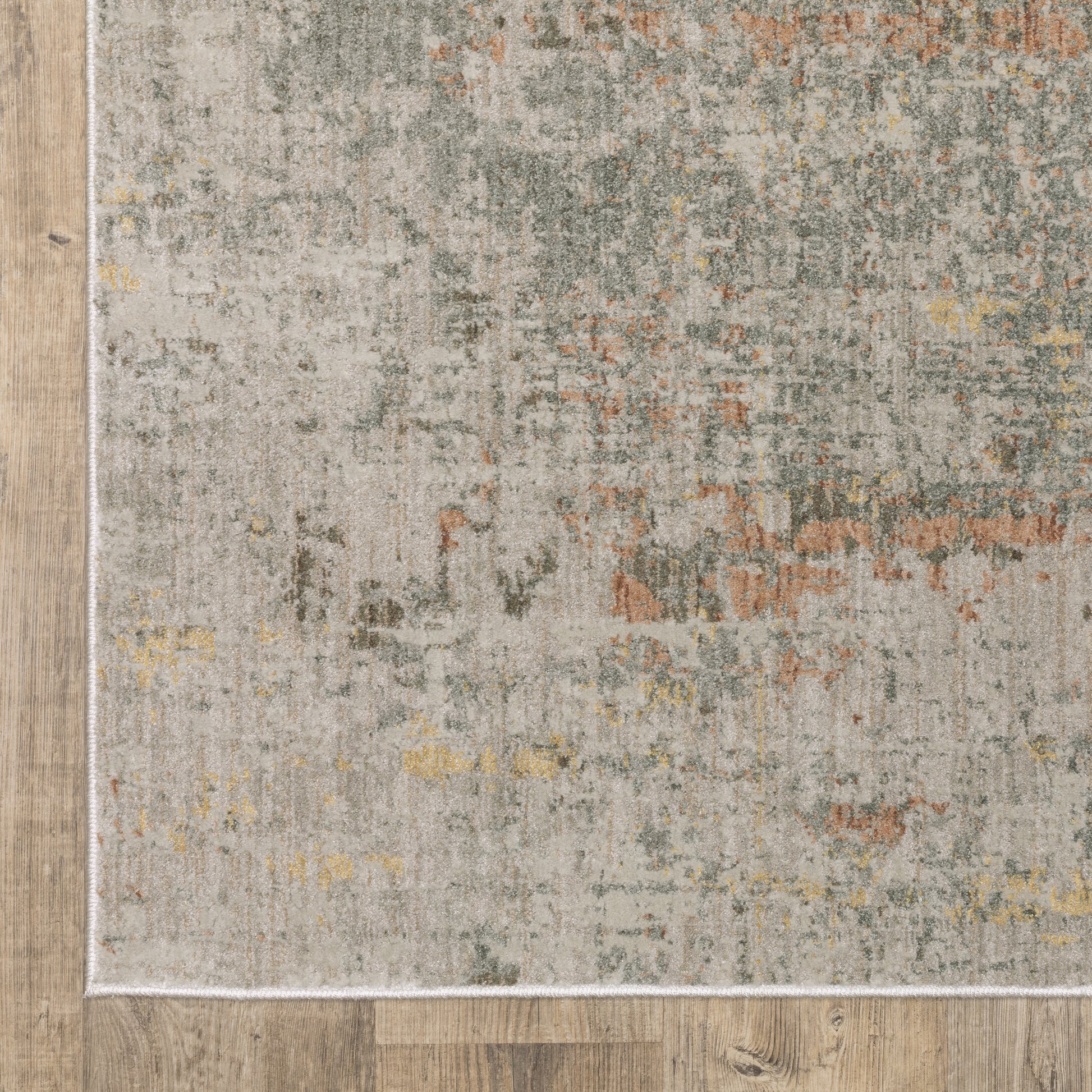 Mallory Distressed Grey/ Multi Abstract Cut Pile Rug