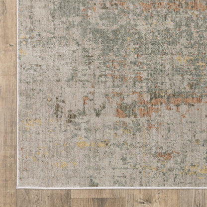 Mallory Distressed Grey/ Multi Abstract Cut Pile Rug
