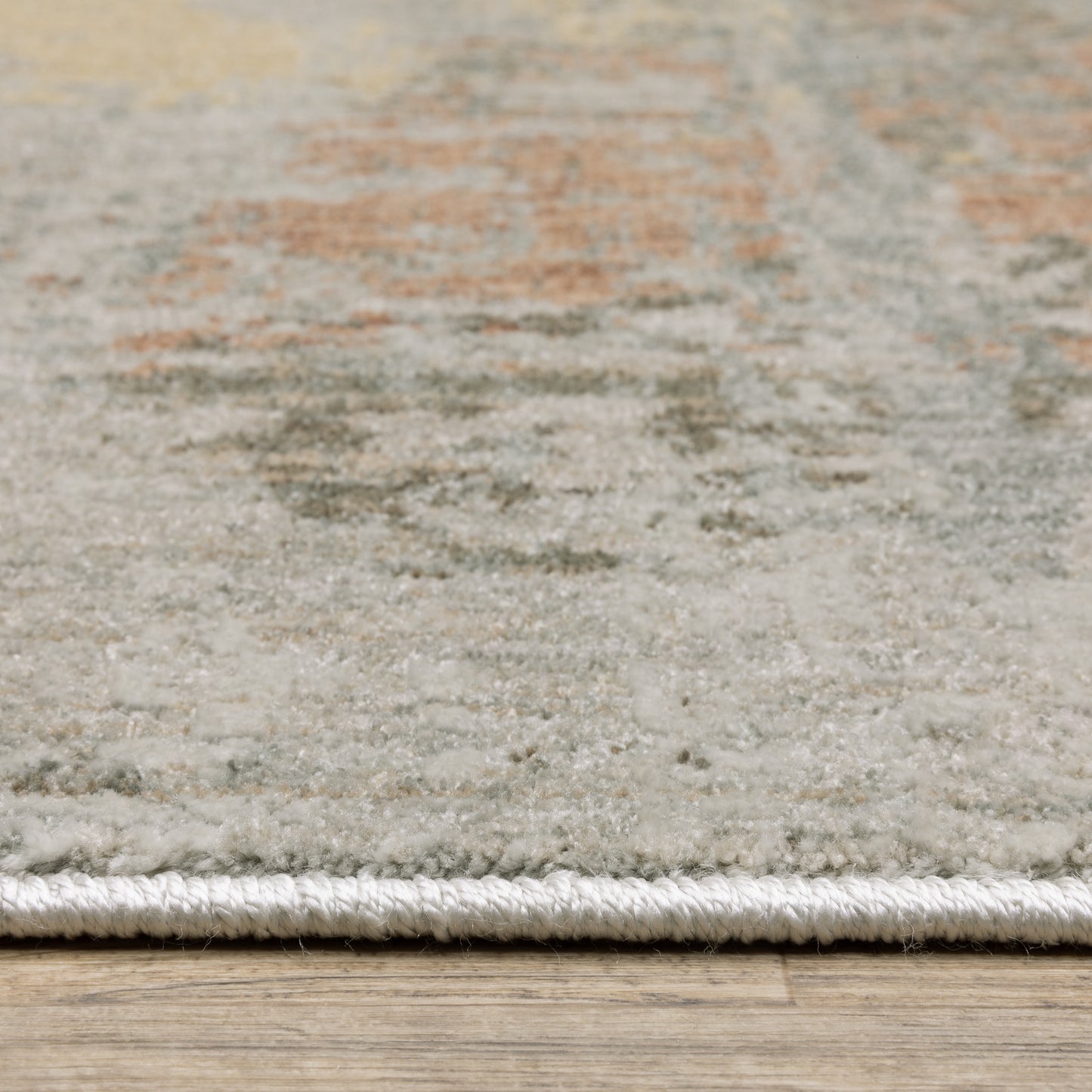Mallory Distressed Grey/ Multi Abstract Cut Pile Rug